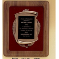 Manchester Series Walnut Plaque w/ Maroon Velour Background (14"x17")